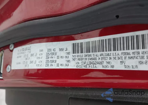 2016 Jeep Cherokee Limited z USA, uszkodzony, nr VIN 1C4PJLDB4GW244007